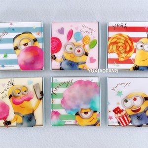 50 fogli di blocco note Minions carino cancelleria per bambini cancelleria memo note strumento di studio (antiaderente)