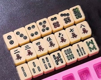 Mahjong chocolate mold Chinese New Year decor cake decor CNY party decoration