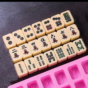 Mahjong chocolate mold Chinese New Year decor cake decor CNY party decoration