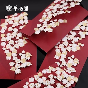 Rood zakje bloem met blanco tekstkaartje rood zakje Rood zakje in eigentijdse stijl CNY-tool Lucky money Theeceremonie bruiloft Otoshidama