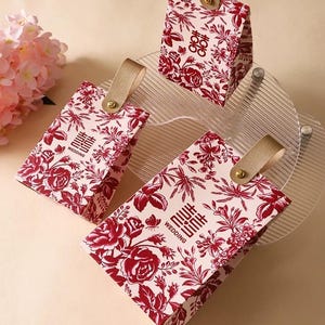 20/10/50 Boîte de bonbons de mariage chinois pour les mariés, décor chinois double bonheur, boîte de bonbons de cérémonie du thé de mariage asiatique CNY Oriental