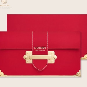 Hochzeit / Chinesisches Neujahr rotes Paket rote Tasche Schlossmuster Zeitgenössischer Stil rotes Paket CNY Werkzeug Glücksgeldtasche Hochzeit Teezeremonie