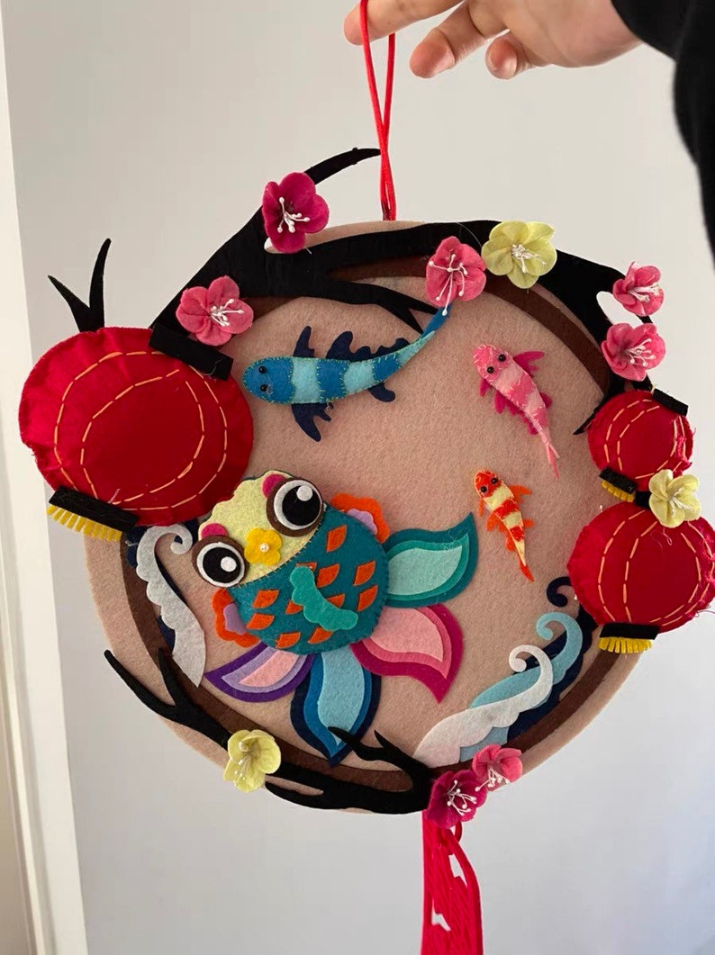 1 Chinese New Year DIY Felt Wall Decor Diy Kit CNY Decor Etsy