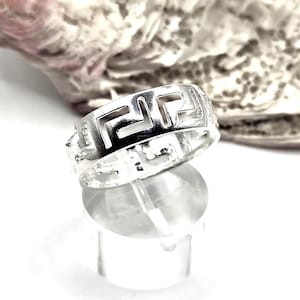 Meander Greek Key Silver 925 Ring