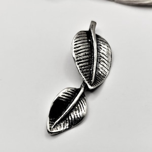 Greek Olive Leaf Silver Pendant