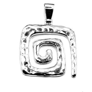 Sterling Silver 925 Greek Key Meander Pendant