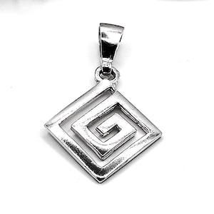 Greek Key Meander Silver 925 Pendant