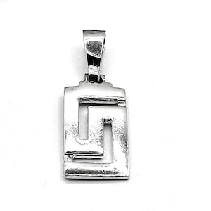 Handmade Greek Key Silver Pendant