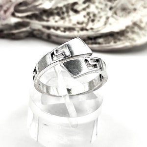 Greek Key Silver 925 Ring For Women
