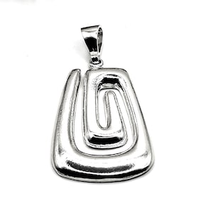 Handmade Silver 925 Greek Key Meander Pendant Necklace
