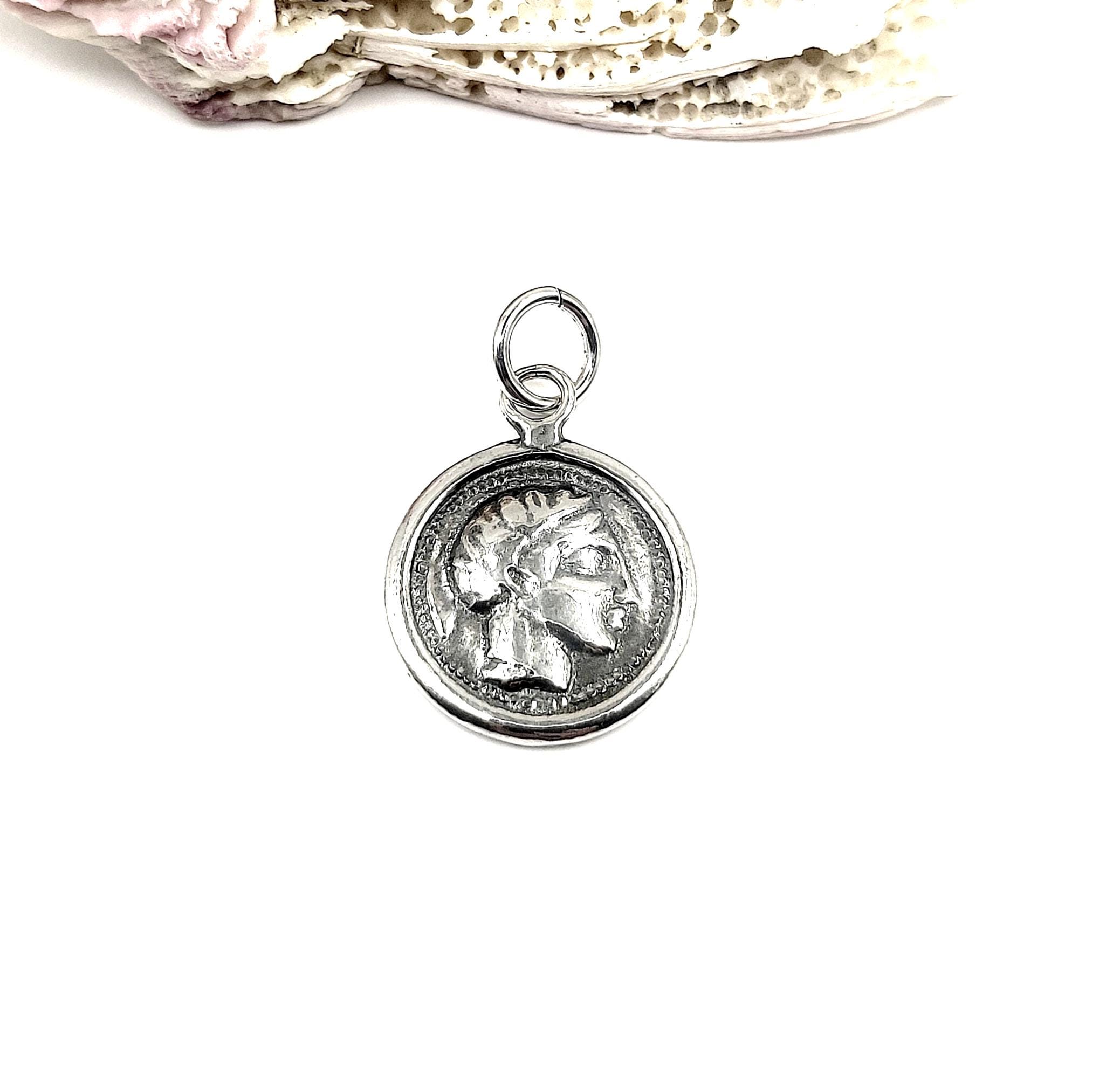 Ancient Greek Athena Owl Silver 925 Pendant