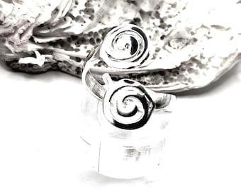 Greek Spiral Silver Ring For Women