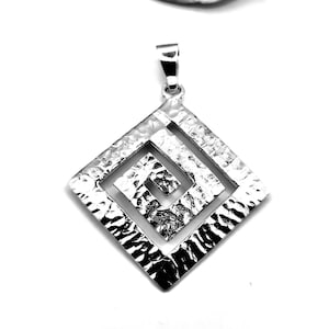 Handmade Silver 925 Greek Key Meander Pendant
