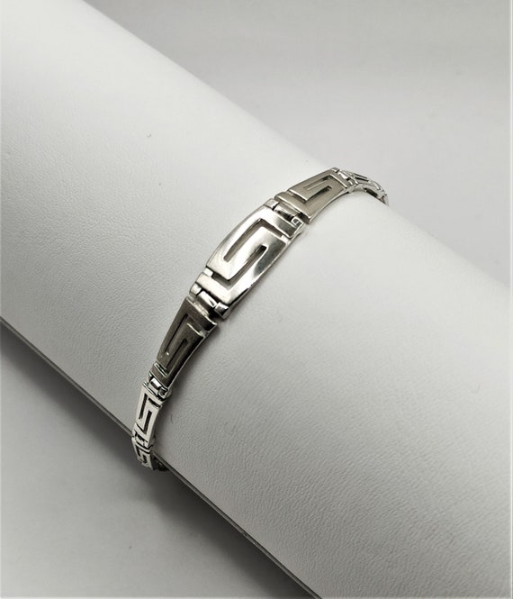 Mens greek key bracelet clearance