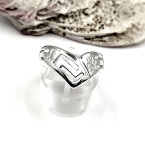 Meander Greek Key Silver Ring