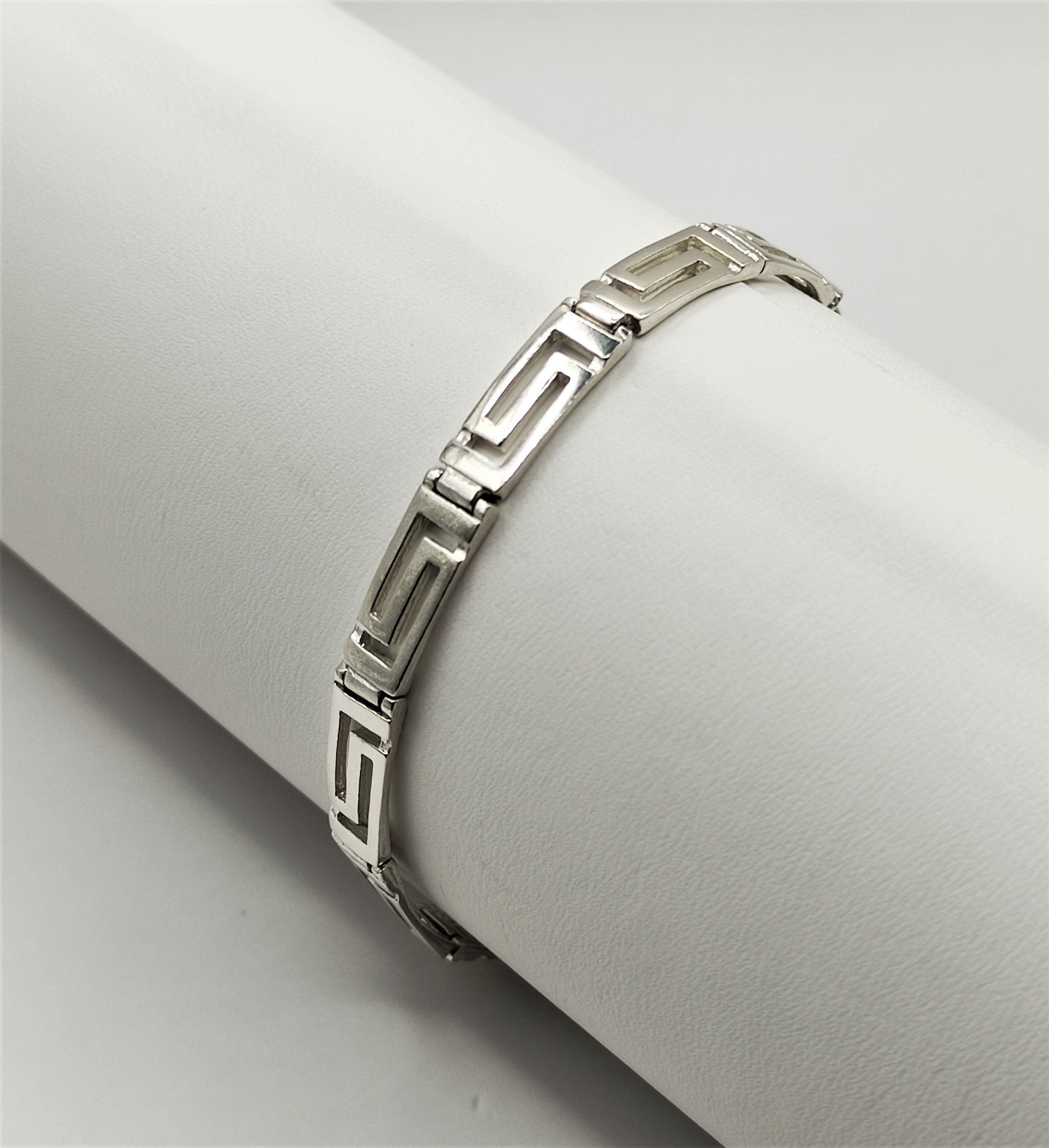 Greek key cheap bracelet silver