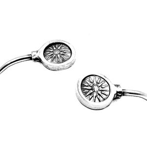 Handmade Greek Vergina Sun Coin Silver 925 Bangle Bracelet