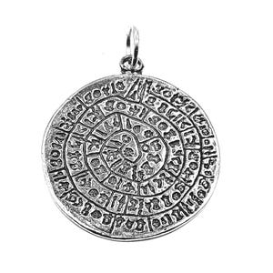 Greek Phaistos Disc Silver Pendant