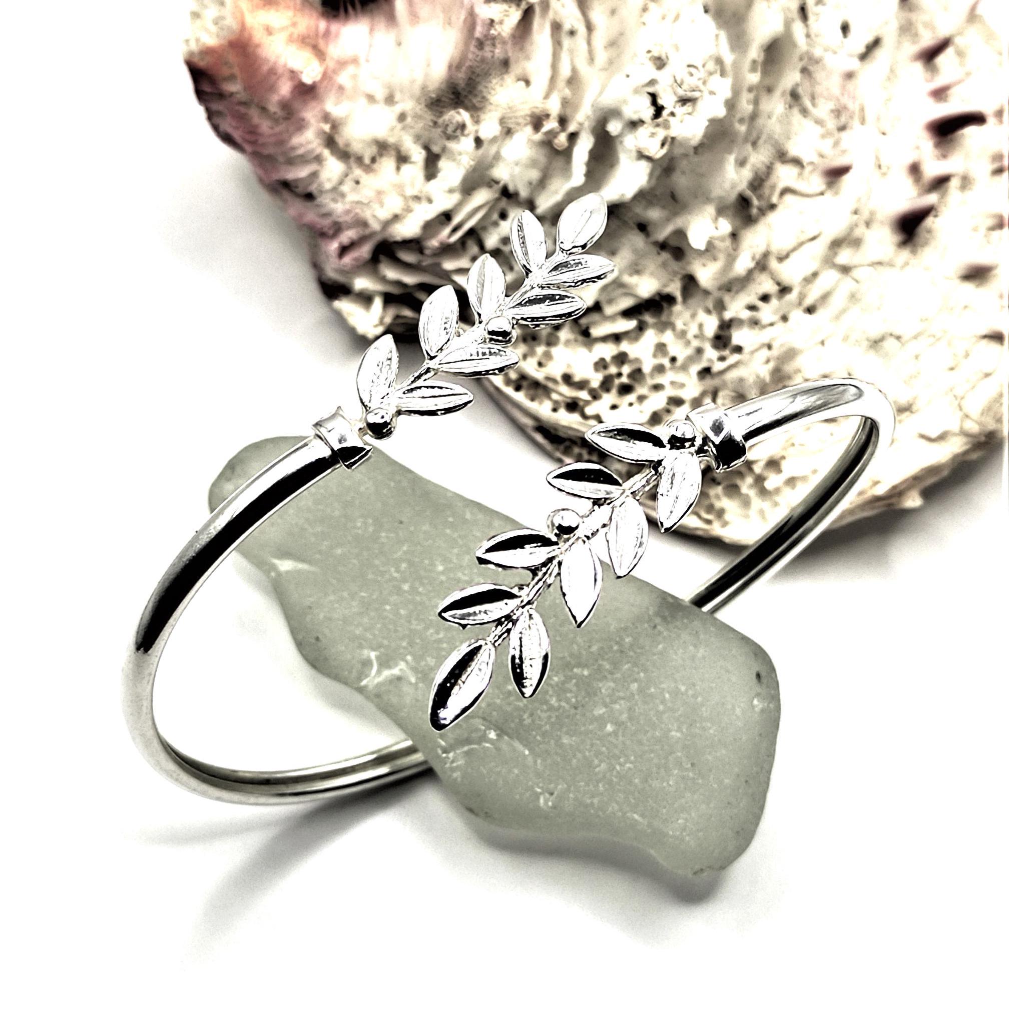 SILVER925 LEAF DESIGN BANGLE/シルバー/バングル SILVER925 LEAF