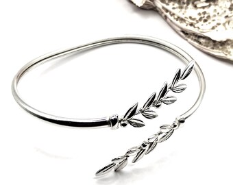 SILVER925 LEAF DESIGN BANGLE/シルバー/バングル SILVER925 LEAF
