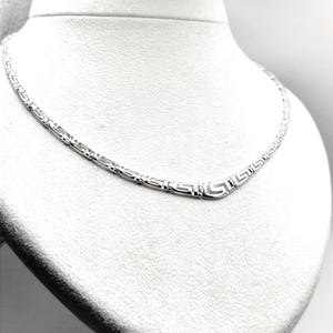 Handmade Greek Key Meander Silver 925 Necklace