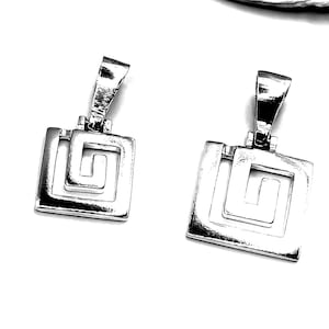 Handmade Silver 925 Greek Key Pendant