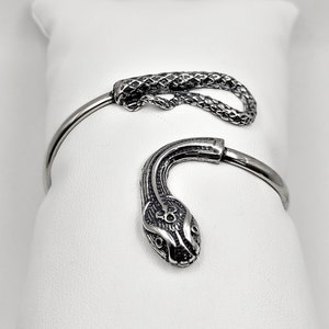 Snake Silver 925 Bangle Bracelet in Handmade
