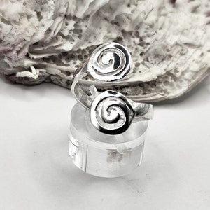 Greek Spiral Silver Ring For Women