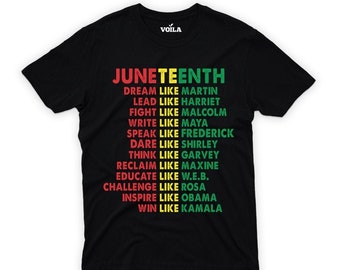 Juneteenth T-Shirt For Men, Juneteenth Women V Neck Shirt, Juneteenth Shirt For Kids, Unisex Juneteenth Dream Like Leaders T-Shirt