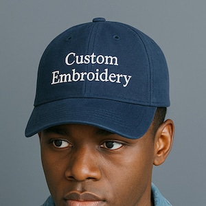 Casquette brodée personnalisée, casquette papa personnalisée, casquette de baseball avec logo, chapeau avec monogramme personnalisé, merchandising petite entreprise, cadeau d'enterrement de vie de jeune fille