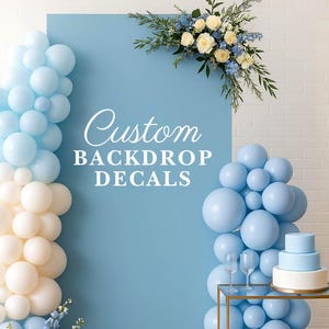 Custom Bridal Shower Backdrop Decal, Personalized Name Sticker for Balloon Arch, Vinyl Lettering Party Sign, Bridal Shower Wall Decor