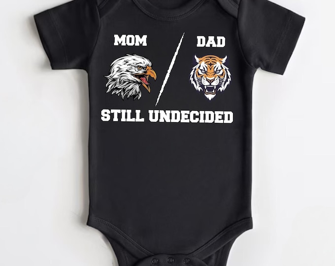 Custom House Divided Infant Jersey Bodysuit, Personalized Sports Team Bodysuit, Football, Baseball, Hockey, Basketball Any Team Logo College