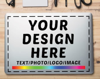 Custom Laptop Skin With Your Text, Color, Photo, Logo, Image, Laptop Skin Decal Sticker, Custom Size, Vinyl Decal Sticker