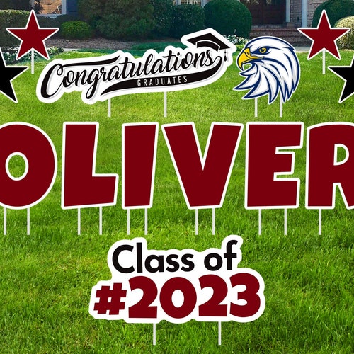Personalized Graduation Yard Sign Letters 18 Custom Etsy
