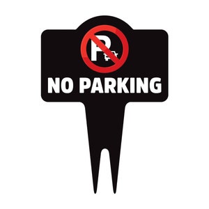No Parking Yard Sign 10” x 14” - Rust-free Aluminum No Parking Sign for Lawn, Please Do Not Park Yard Sign with Integrated Stake