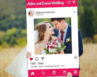Personalized Selfie Frame, Instagram Selfie Frame, Wedding Selfie Frame, Custom Selfie Frame, Photo Booth Prop Weddings, Graduations Parties