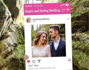 Personalized Selfie Frame, Instagram Selfie Frame, Wedding Selfie Frame, Photo Booth Prop Weddings, Custom Selfie Frame, Graduations Parties