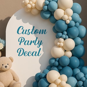 Custom Bridal Shower Backdrop Decal, Personalized Name Sticker for Balloon Arch, Vinyl Lettering Party Sign, Bridal Shower Wall Decor