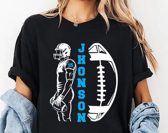 Personalized Football Shirt, Matching Football Player Shirt, Adult Youth Team Name Shirt, Sports Cheerleader Tee, Football Game Day Gift