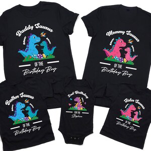 Matching Family Dinosaur Shirt Personalized, Custom Mama Daddy Saurus Shirt, Funny Birthday Shirt For Kids, Unisex Birthday Gift T-Shirt