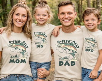 O Fish Ally One 1st Birthday Shirt, Fishing Theme Family Outfit, Matching Baby Romper, Perfect Gift for Baby