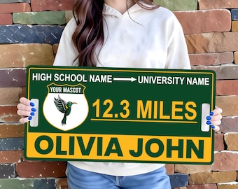 Custom College Road Sign PVC, Personalized Road to Success Sign, Graduation College Commitment Sign, High School Senior Gift