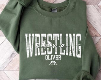Custom Wrestling Mom Sweatshirt, Personalized Wrestling Mom Shirt, Wrestling Match Day Tee, Wrestling Mama Shirt, Sports Gift, Gift for Moms