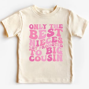 Only the Best Nieces Get Promoted to Big Cousin Baby Shirt, Niece Baby Bodysuit, Big Cousin Toddler Sweatshirt, Cool Cousin Club Kids Outfit