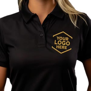 Custom Metallic Thread Embroidered Polo Shirt for Men, Women, Personalized Polo Shirts for Business, Casual Wear, Sports Team, Work Uniforms