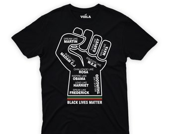 Black History Month T-Shirt For Men, Black History Women V Neck Shirt, I Am Black History Shirt For Kids, Unisex African American Fist Shirt