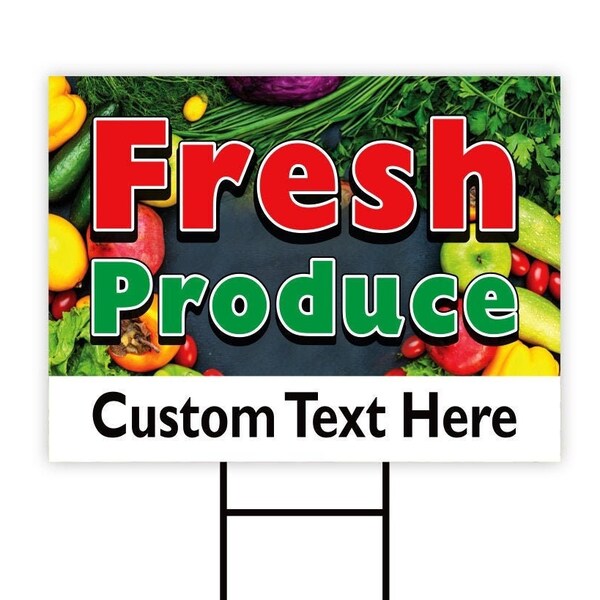Fresh Produce Yard Signs Etsy