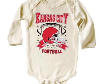 Kansas City Football Baby Bodysuit, Shirt, Toddler Sweatshirt, Vintage Game Day Outfit, Retro Kansas City Fan Gift, Sunday Football Apparel