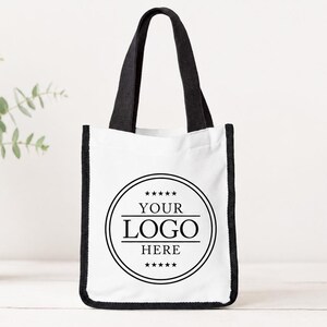 Custom Logo Small Tote Bag, Personalized Business Logo Bag, Sublimation ...