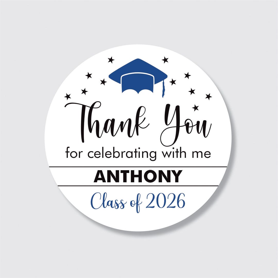 Personalized Graduation 2026 Stickers, Custom Class of 2026 Stickers ...